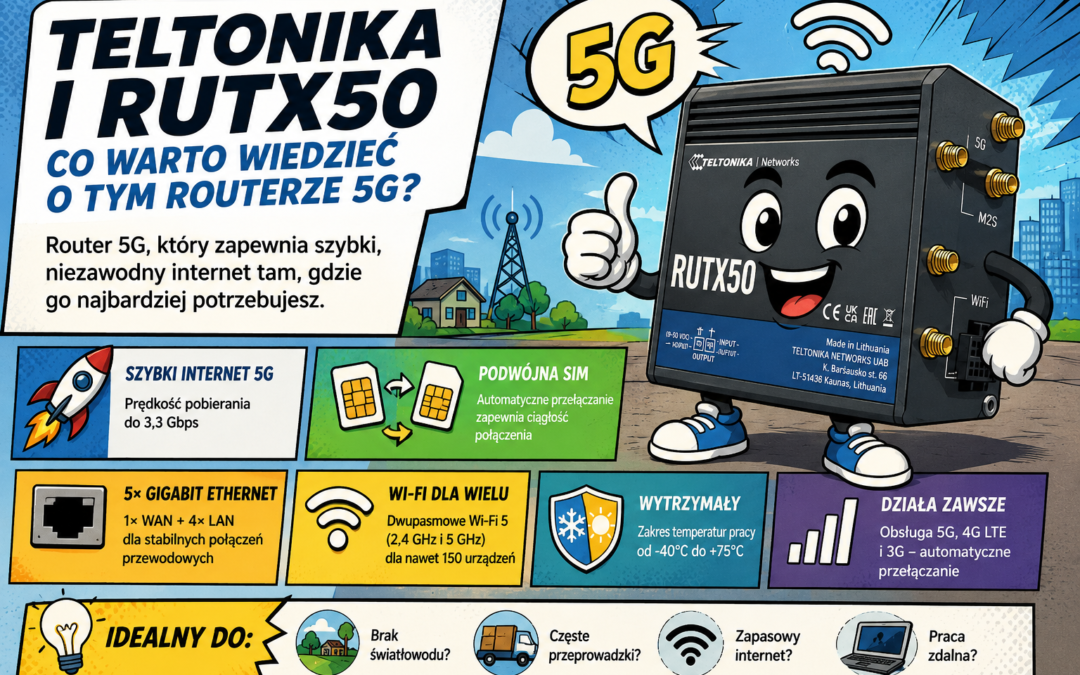 Teltonika i&nbsp;RUTX50 —&nbsp;co&nbsp;warto wiedzieć o&nbsp;tym routerze 5G?